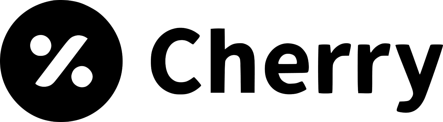 Cherry logo featuring a percentage symbol.