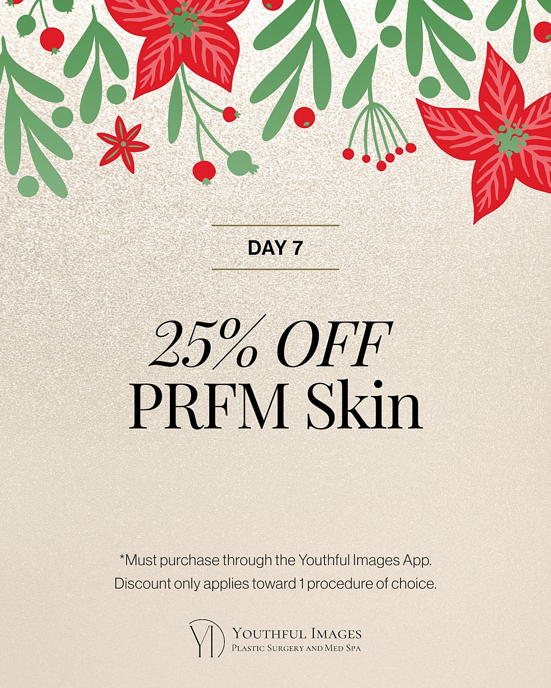 25% off PRFM Skin procedure promotion graphic