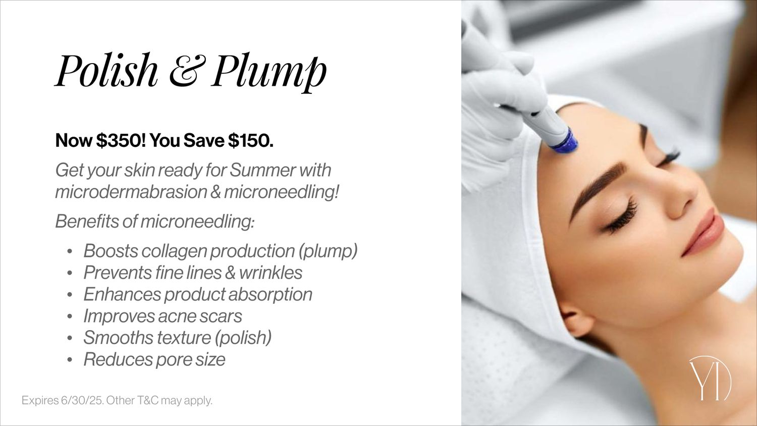 Skincare treatment showcasing microneedling procedure.